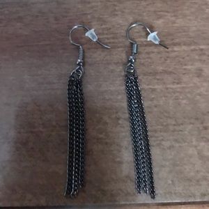 Black dangle earrings